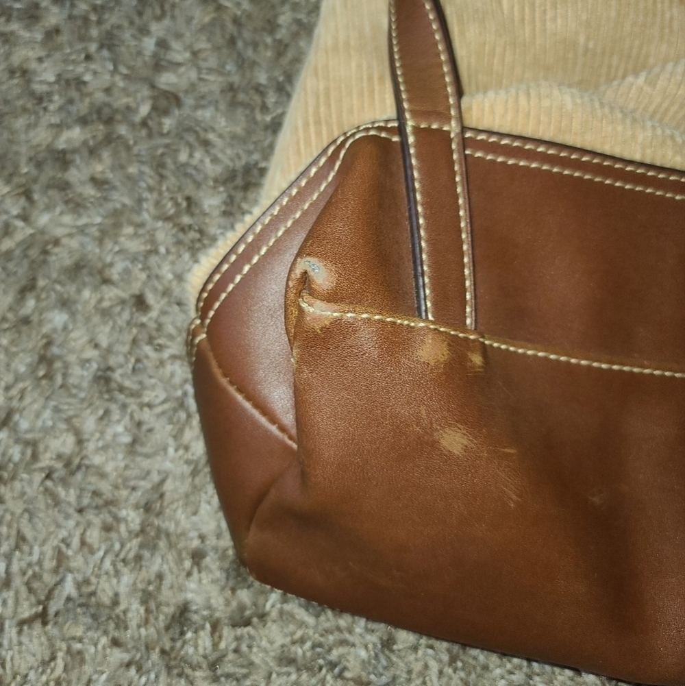 Vintage American Living Corduroy mini backpack tan - Picture 6 of 8